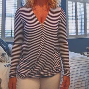 Michael Kors faux wrap shirt